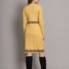 J3_GOLD_01_2 Women’s Mustard Yellow Ribbed Knit Winter Jumper Dress with Embroidered Details
