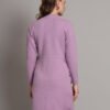 Lilac Embroidered Maple Leaf Knit Jumper Dress for Women – Winter Collection