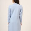 Sky Blue Textured Knit Jumper Dress for Women – Winter Collection