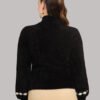 Black & White Chevron Knit Short-Length Winter Sweater Top