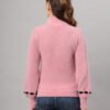 Pink & Black Knit Short-Length Winter Sweater Top