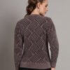 Dusty Mauve & Black Knit Short-Length Winter Sweater Top