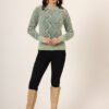 Pistachio & Navy Knit Short-Length Winter Sweater Top