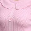 Women's Light Pink Ribbed Knit Winter Jumper Dress