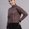 S13_BLACK_01_4-min Turtle Neck Houndstooth Design Premium Acrylic Wool Women’s Knitted Top & Sweater