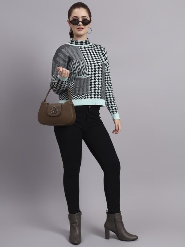 Premium Acrylic Wool Women’s Knitted Top & Sweater – Mint Green