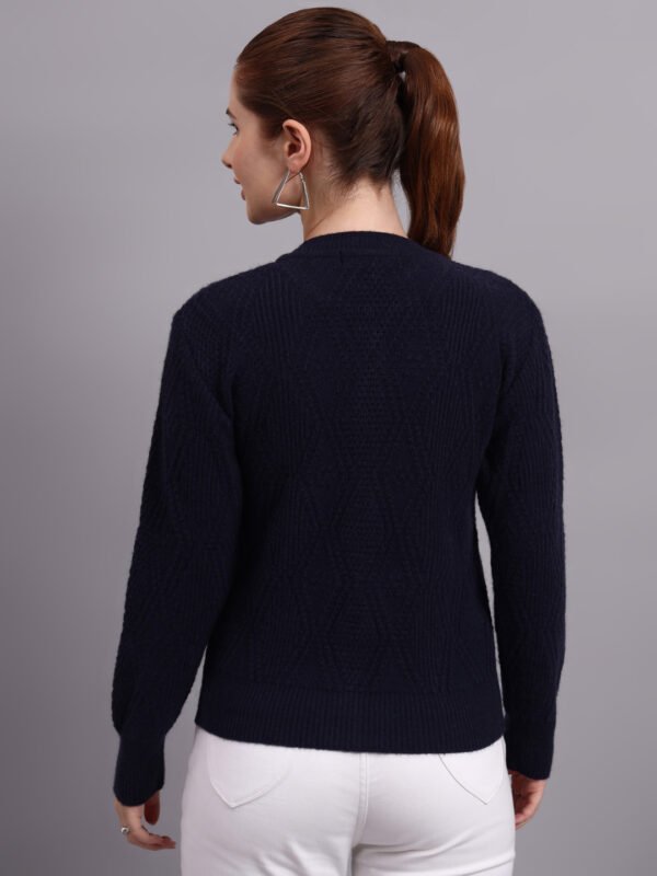 Button-Down Daisy Embroidered Knit Cardigan | Premium Acrylic Wool Women Sweater