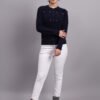 Button-Down Daisy Embroidered Knit Cardigan | Premium Acrylic Wool Women Sweater
