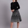 partnerimages_27b394af_J5_BLACK_01_4 Women’s black cable knit fit & flare sweater dress with pearl button front and pleated skirt