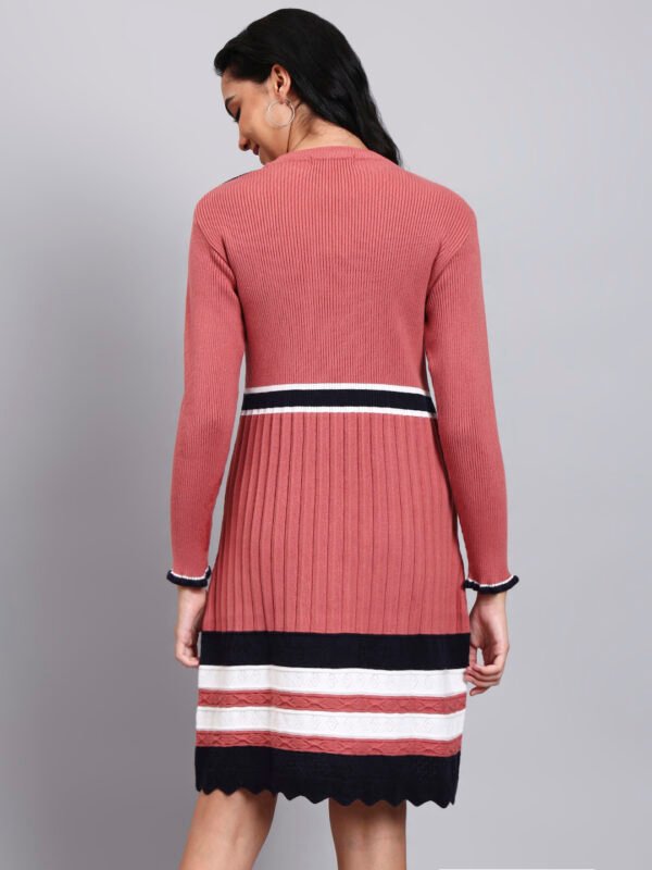 partnerimages_9856d663_J10_ONION_01_3 Women's Onion Pink Ribbed Knit Winter Dress with Navy Scalloped Collar & Border