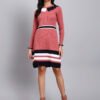 partnerimages_bb9a7a63_J10_ONION_01_1 Women's Onion Pink Ribbed Knit Winter Dress with Navy Scalloped Collar & Border