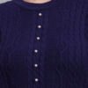 partnerimages_d5352e97_J5_NAVY_01_6 Pearl Button Cable Knit Fit | Acrylic Wool Navy Blue Women Jumper Dress
