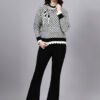 Round Neck Blocked Design With Premium Acrylic Wool Women Knitted Top & Sweater