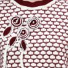 S20_MAROON_01_5 Round Neck Blocked Design With Premium Acrylic Wool Women Knitted Top & Sweater