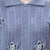 Spread Collar Patch Work Cable Knitted Design With Premium Acrylic Wool Women Knitted Top & Sweater