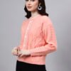 Round Neck Geomatric Design With Premium Acrylic Wool Women Knitted Top & Sweater