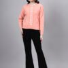 Round Neck Geomatric Design With Premium Acrylic Wool Women Knitted Top & Sweater