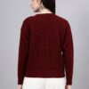 Round Neck Geomatric Design With Premium Acrylic Wool Women Knitted Top & Sweater