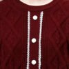 Round Neck Geomatric Design With Premium Acrylic Wool Women Knitted Top & Sweater