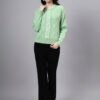 Round Neck Geomatric Design With Premium Acrylic Wool Women Knitted Top & Sweater