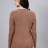 Round Neck Geomatric Design With Premium Acrylic Wool Women Knitted Top & Sweater