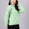 S24_PISTA_01_4 Round Neck Flowered Patch Work Design With Premium Acrylic Wool Women Knitted Top & Sweater