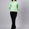 S24_PISTA_01_6 Round Neck Flowered Patch Work Design With Premium Acrylic Wool Women Knitted Top & Sweater