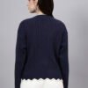 Round Neck Flowered Patch Work Design With Premium Acrylic Wool Women Knitted Top & Sweater