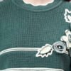 S26_GREEN_01_5 Round Neck Flowered Patch Work Striped Design With Premium Acrylic Wool Women Knitted Top & Sweater