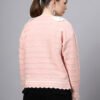 Shawl Collar Self Design Design With Premium Acrylic Wool Women Knitted Top & Sweater