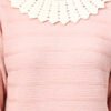 Shawl Collar Self Design Design With Premium Acrylic Wool Women Knitted Top & Sweater