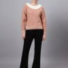 Shawl Collar Self Design Design With Premium Acrylic Wool Women Knitted Top & Sweater