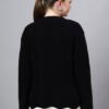 S30_BLACK_01_2 Round Neck Flowered Patch Work Design With Premium Acrylic Wool Women Knitted Top & Sweater