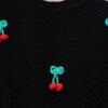 S30_BLACK_01_5 Round Neck Flowered Patch Work Design With Premium Acrylic Wool Women Knitted Top & Sweater