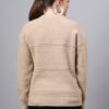 S31_BEIGE_01_2 Round Neck Self Design Design With Premium Acrylic Wool Women Knitted Top & Sweater