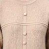 S31_BEIGE_01_5 Round Neck Self Design Design With Premium Acrylic Wool Women Knitted Top & Sweater