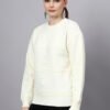 S31_OFFWHITE_01_3 Round Neck Self Design Design With Premium Acrylic Wool Women Knitted Top & Sweater