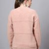 S31_PEACH_01_2 Round Neck Self Design Design With Premium Acrylic Wool Women Knitted Top & Sweater