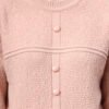 S31_PEACH_01_5 Round Neck Self Design Design With Premium Acrylic Wool Women Knitted Top & Sweater
