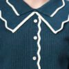 Spread Collar Self Design With Premium Acrylic Wool Women Knitted Top & Sweater