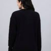 S33_BLACK_01_2 Round Neck Geomatric With Patch Work Design With Premium Acrylic Wool Women Knitted Top & Sweater