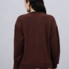 Round Neck Geomatric With Patch Work Design With Premium Acrylic Wool Women Knitted Top & Sweater