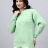 S33_PISTA_01_3 Round Neck Geomatric With Patch Work Design With Premium Acrylic Wool Women Knitted Top & Sweater