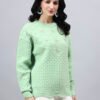 S33_PISTA_01_4 Round Neck Geomatric With Patch Work Design With Premium Acrylic Wool Women Knitted Top & Sweater
